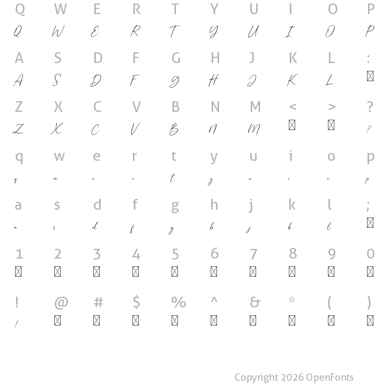 Character Map of Beatlys DEMO Regular