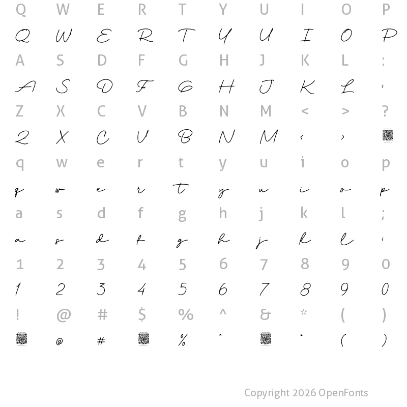Character Map of Beauty Scene Regular