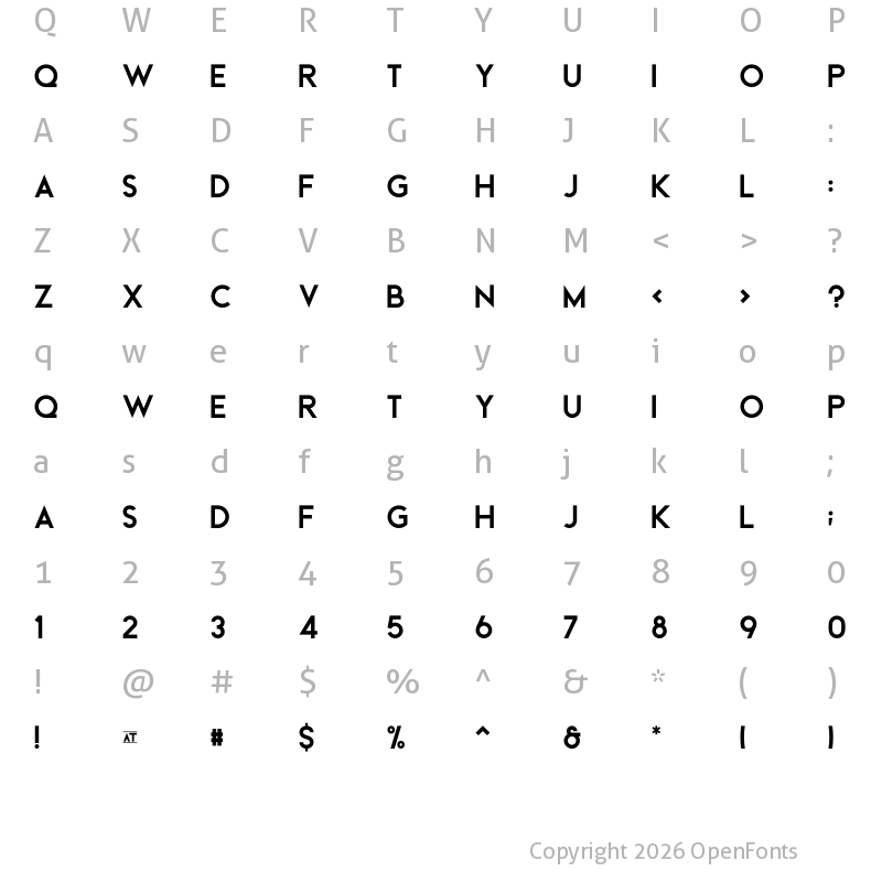Character Map of Beckman Free