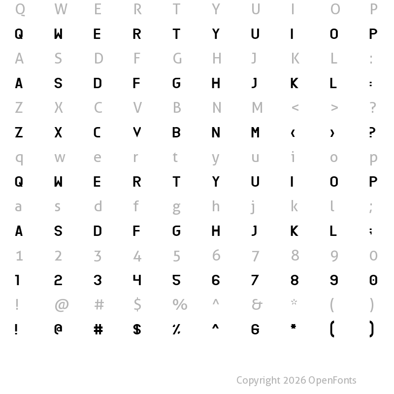Character Map of Begal Regular