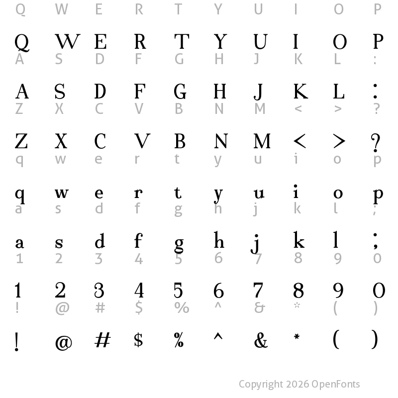 Character Map of Bekinder Bold