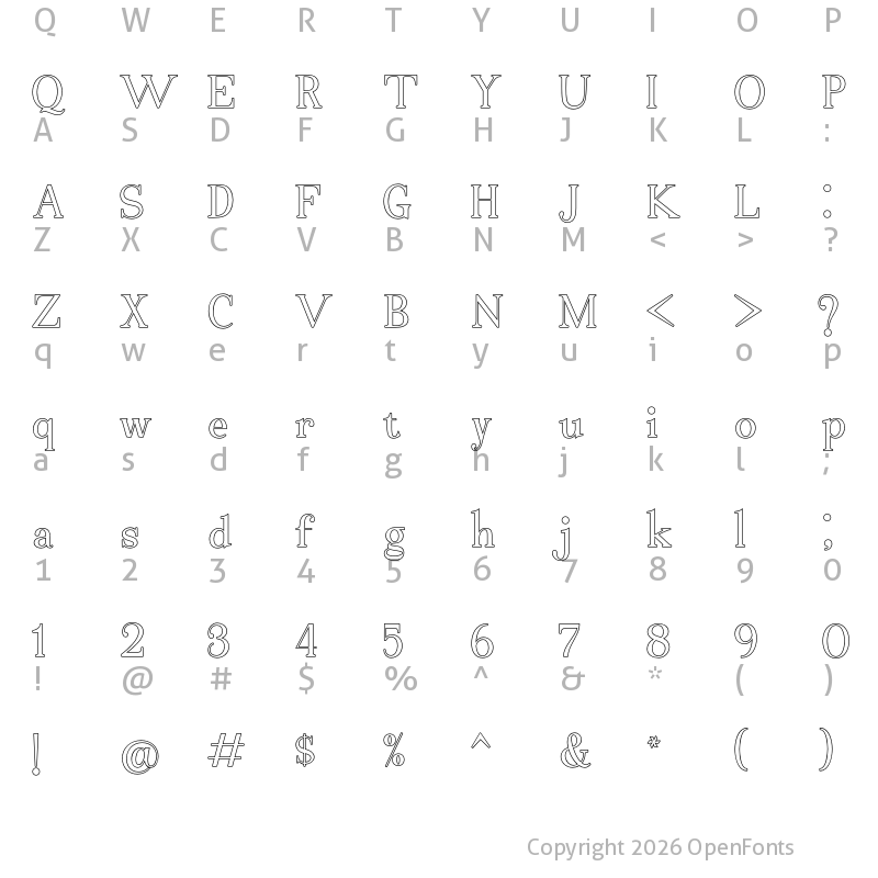 Character Map of Bekinder Outline