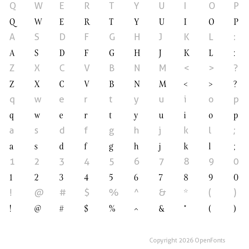 Character Map of Belda Cond Book