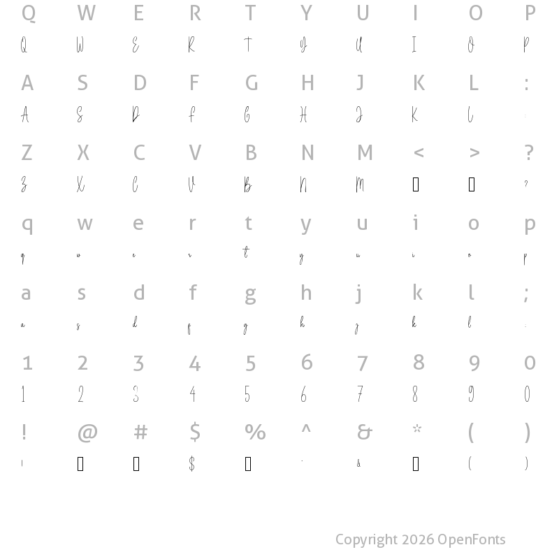 Character Map of Belgium Signature Regular