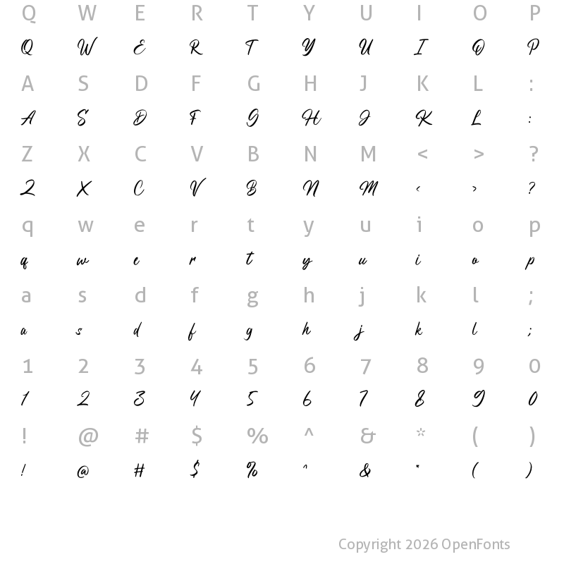 Character Map of Belguri Regular