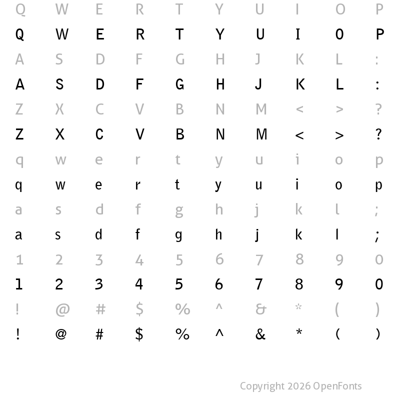 Character Map of Bell Gothic Light Bold