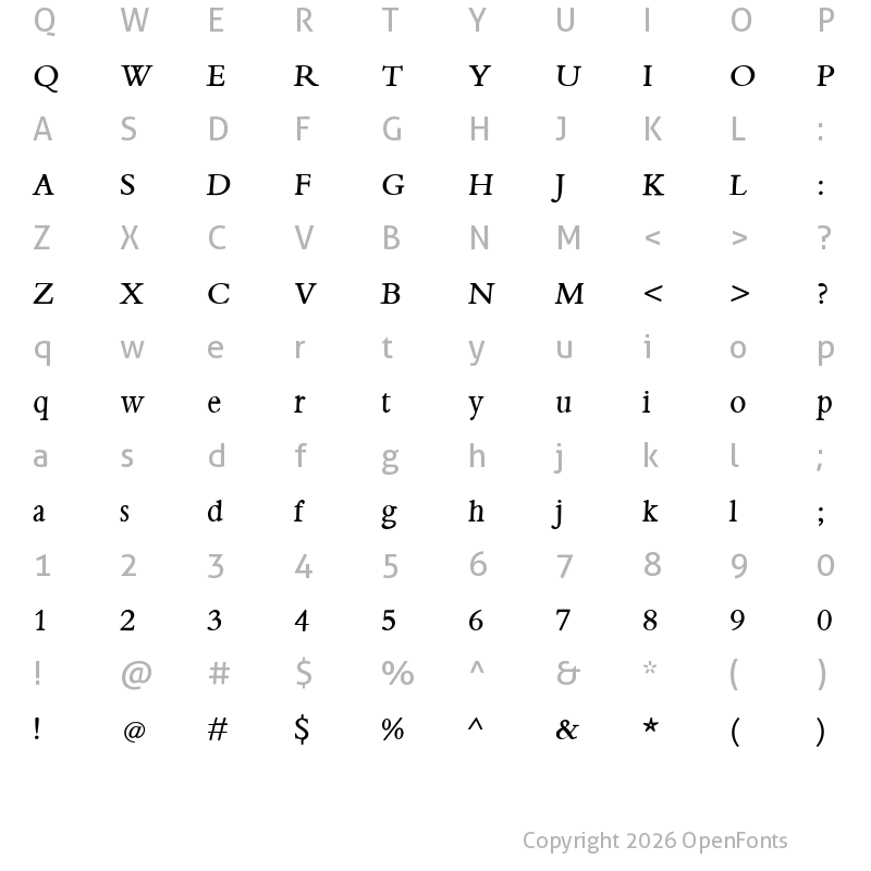 Character Map of BemBolz Regular