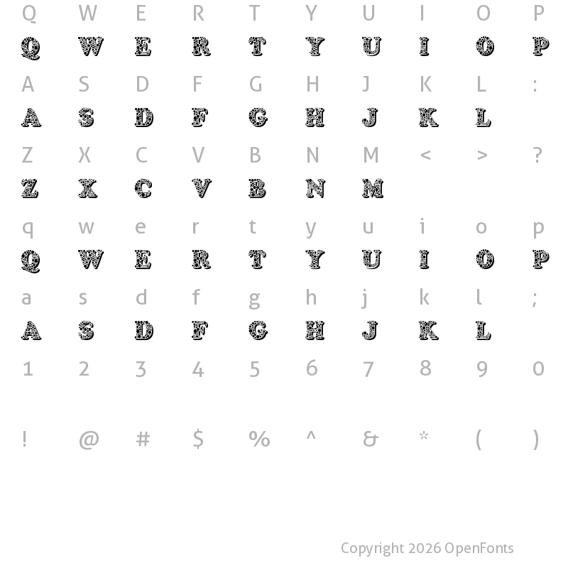Character Map of Bemydor Regular