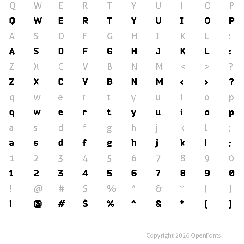 Character Map of Bender Black