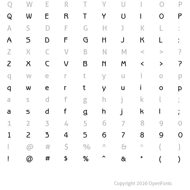Character Map of BenguiatGothicMediumITC Regular