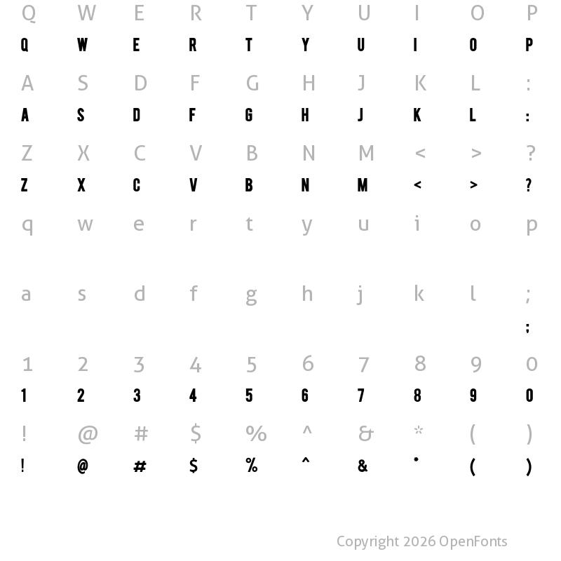 Character Map of BERRYBOLD Bold