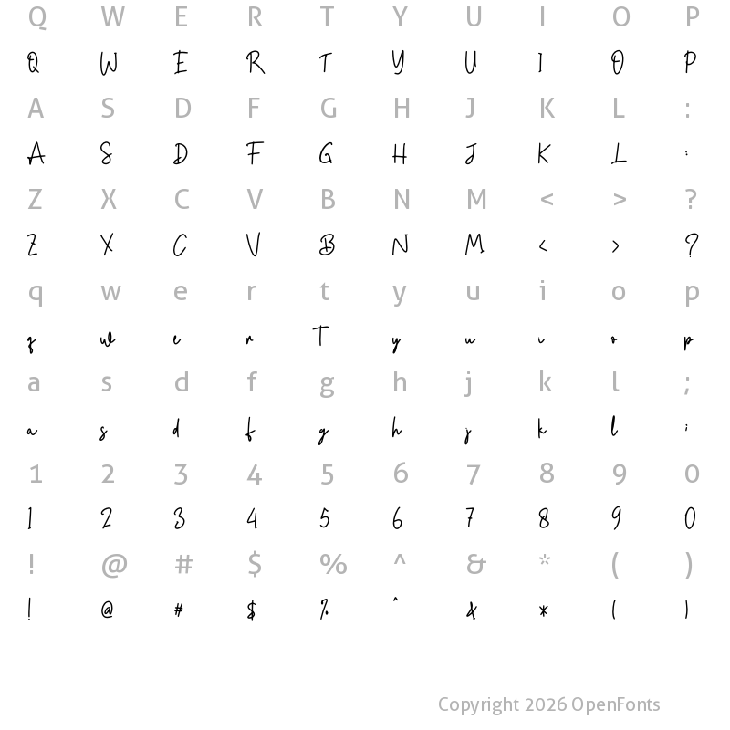 Character Map of Bestworde - Personal Use Regular
