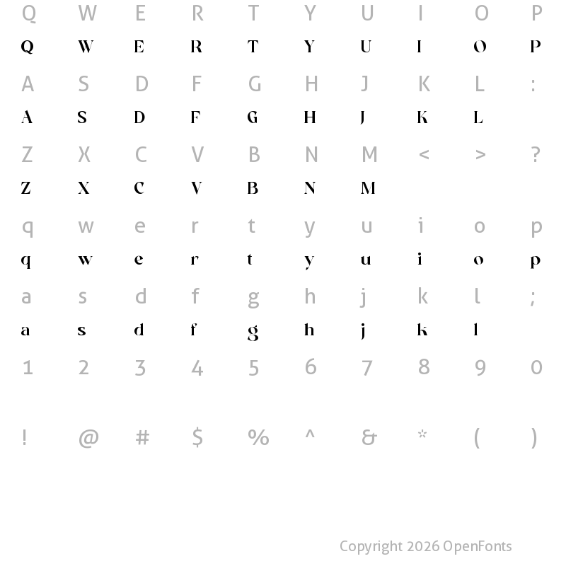 Character Map of Better Vinegar Demo Regular