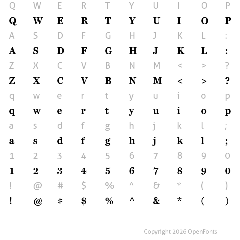 Character Map of Bienetresocial Bold