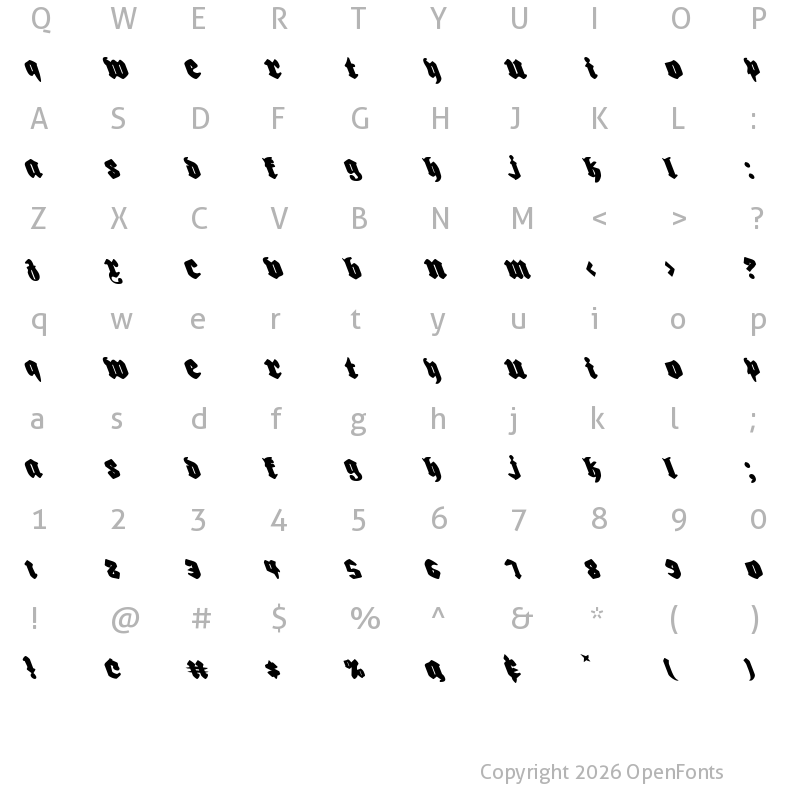 Character Map of Bierg?rten Leftalic Leftalic