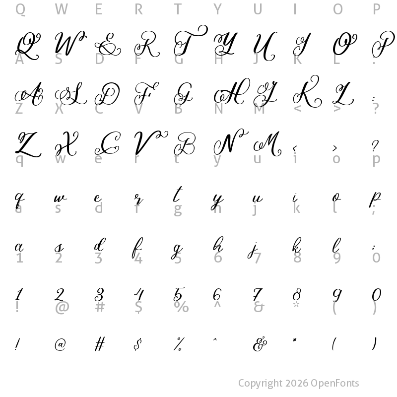 Character Map of Bigbang Regular