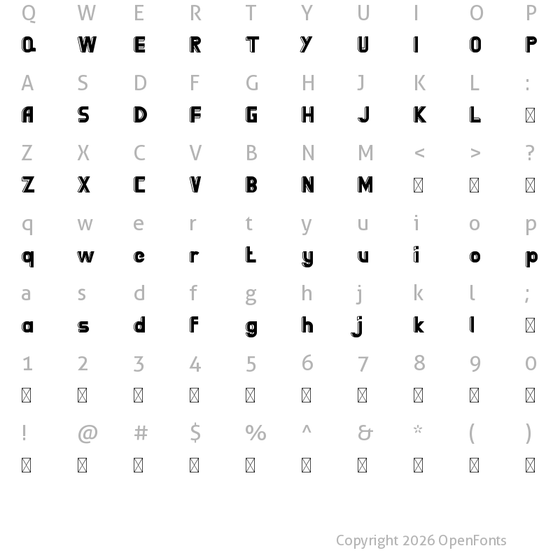 Character Map of BigBOBY Demo 3D
