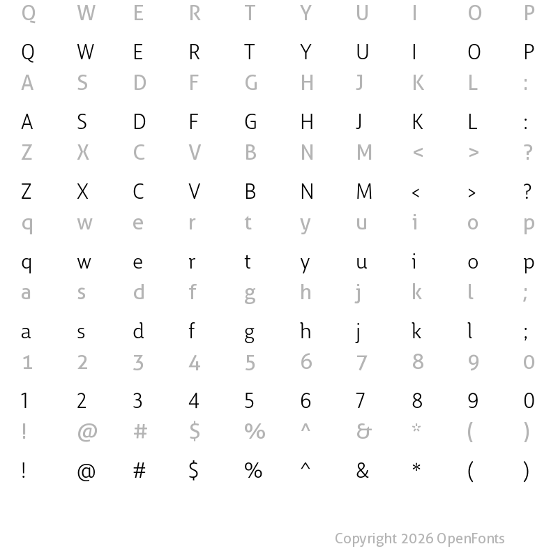 Character Map of BigCity Grotesque Pro Book