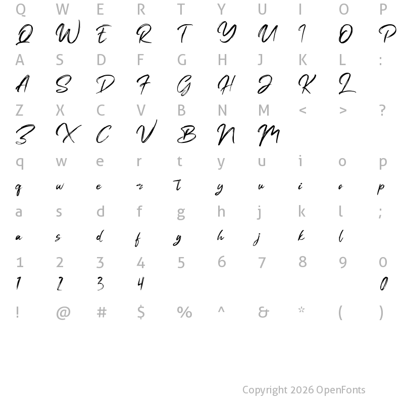 Character Map of Bilal Regular