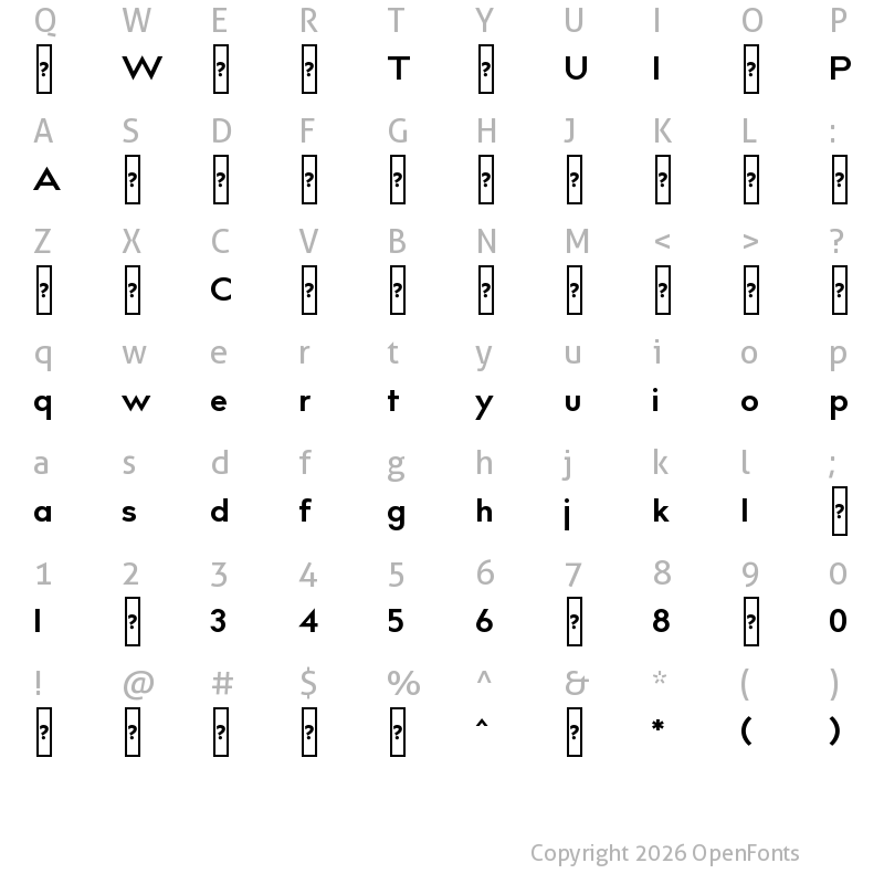Character Map of billcorpmed-bold ?