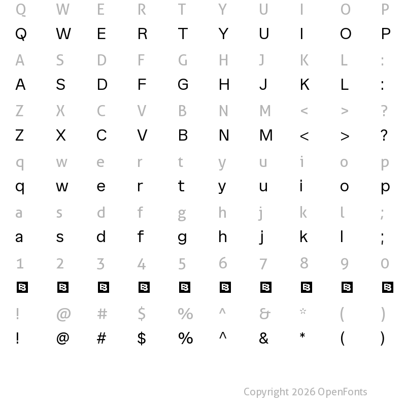 Character Map of Binoma Trial Regular