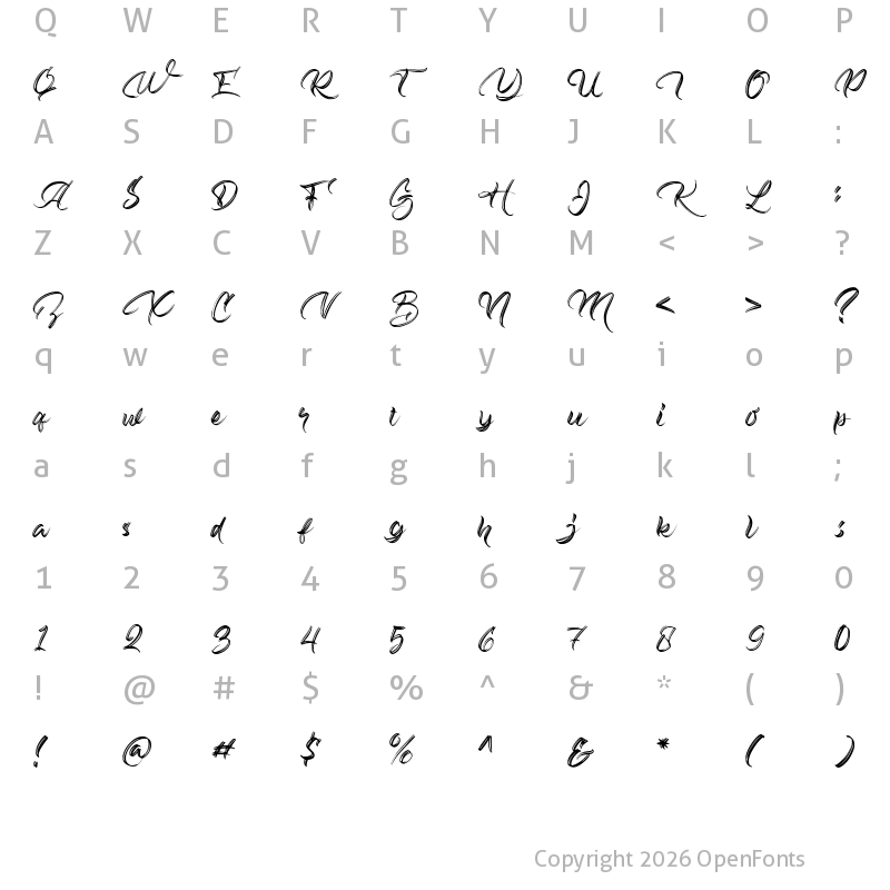 Character Map of Biograph Regular