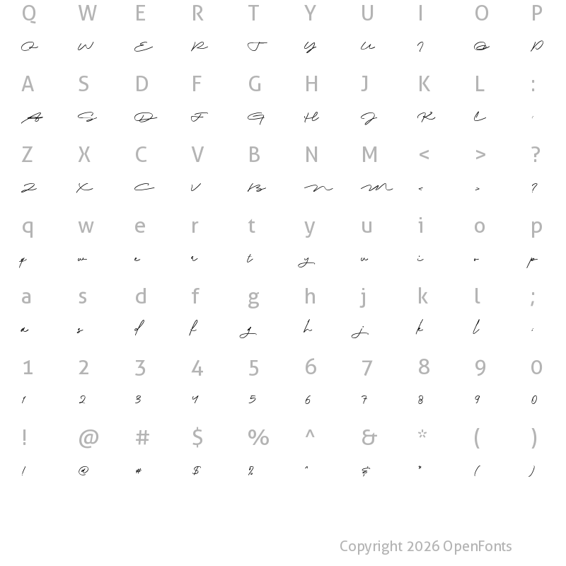 Character Map of Biography Regular