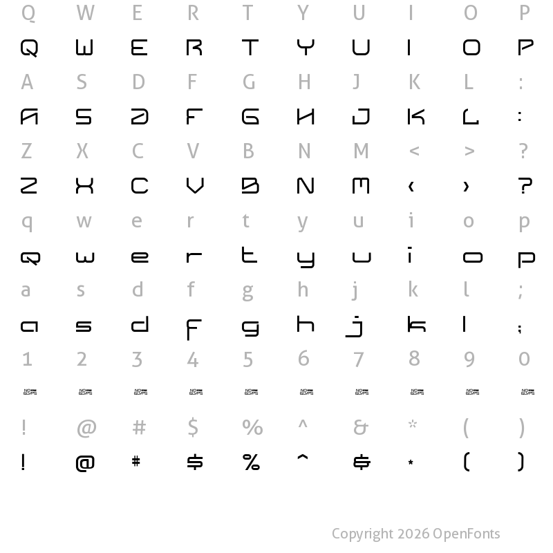Character Map of Bionical Demo