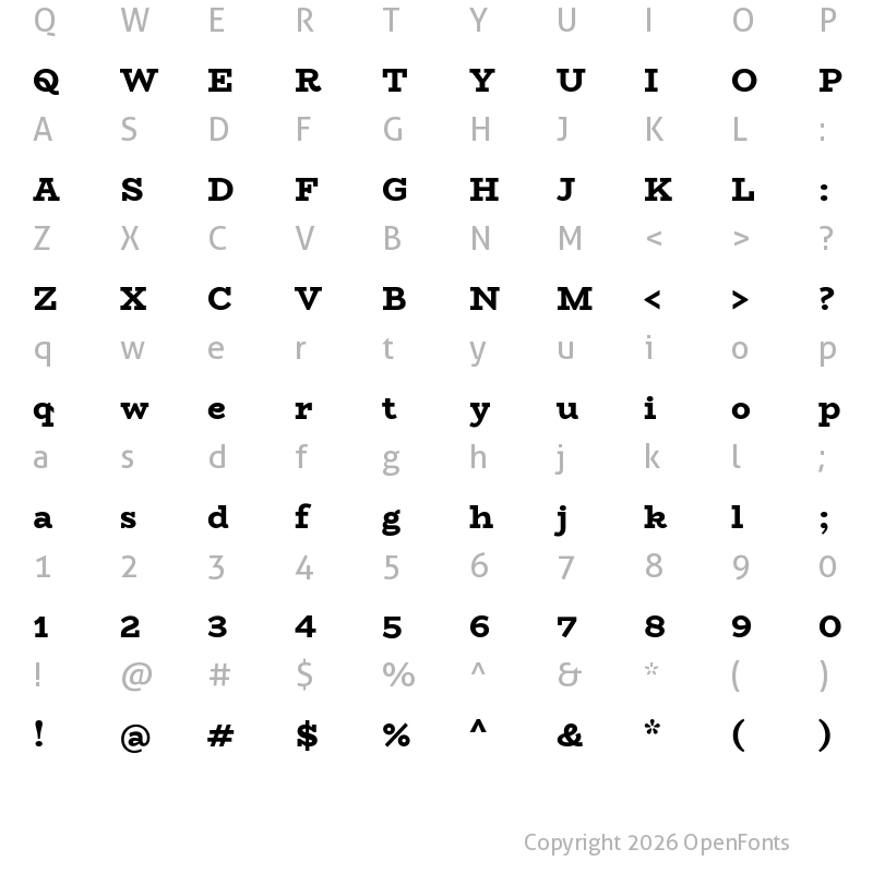 Character Map of BioRhyme ExtraBold