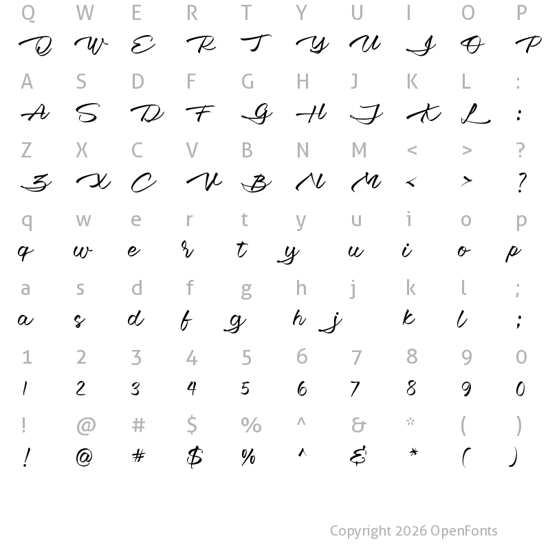 Character Map of Biryllo Regular