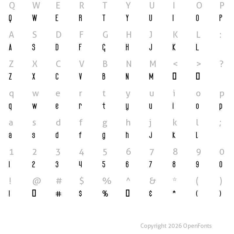 Character Map of black spoon ExtraBold