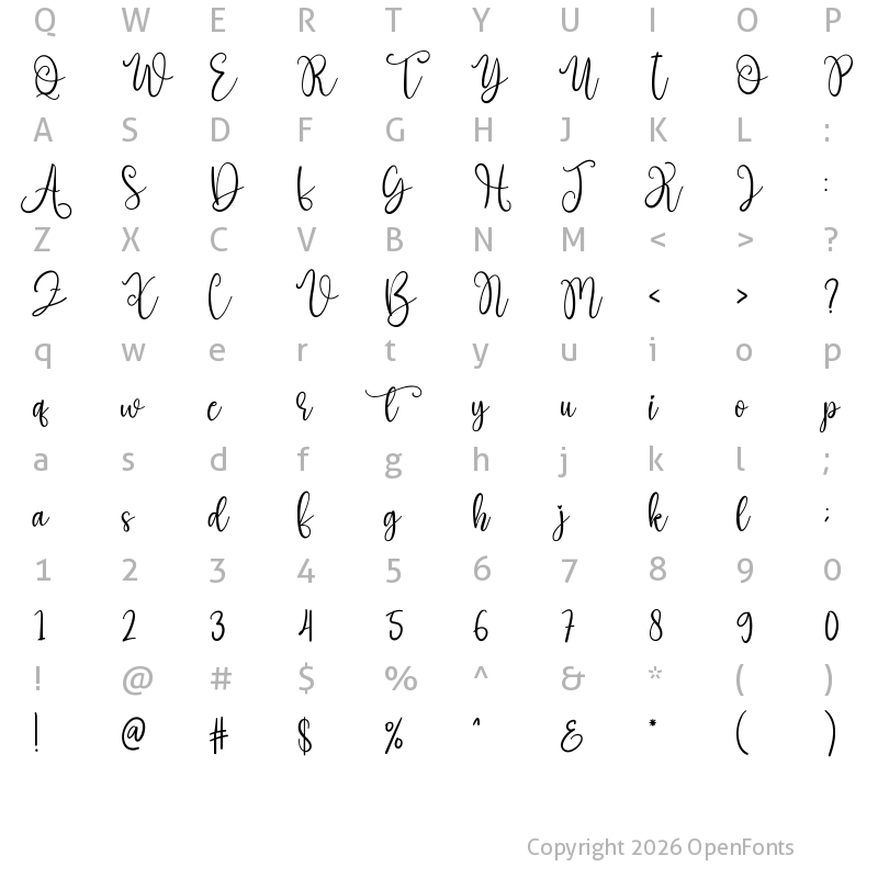 Character Map of Blackbeer Regular