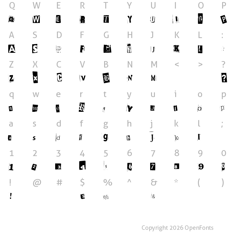 Character Map of BlackCasper Regular
