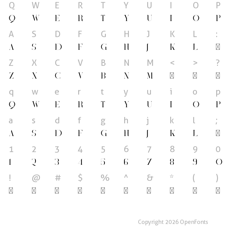 Character Map of BlackGold Regular