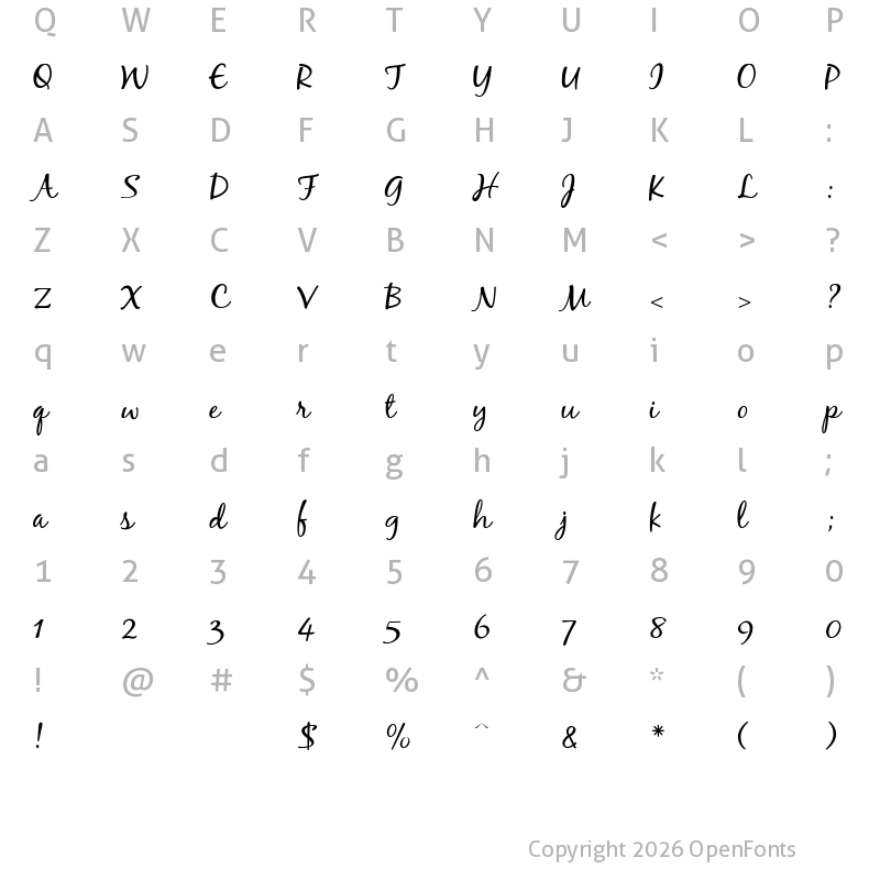 Character Map of BlackJack Regular