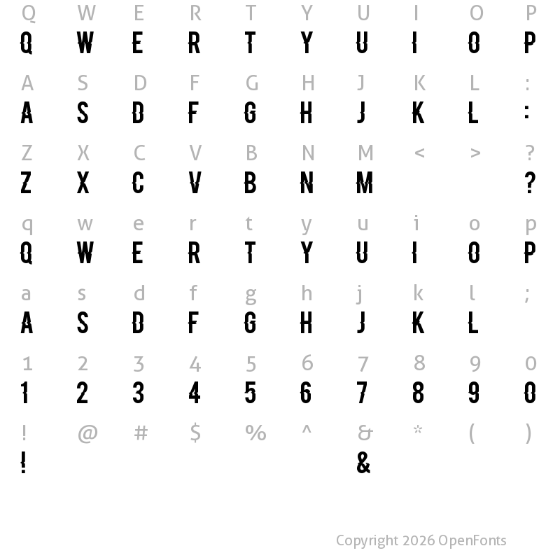 Character Map of Blacklisted Regular