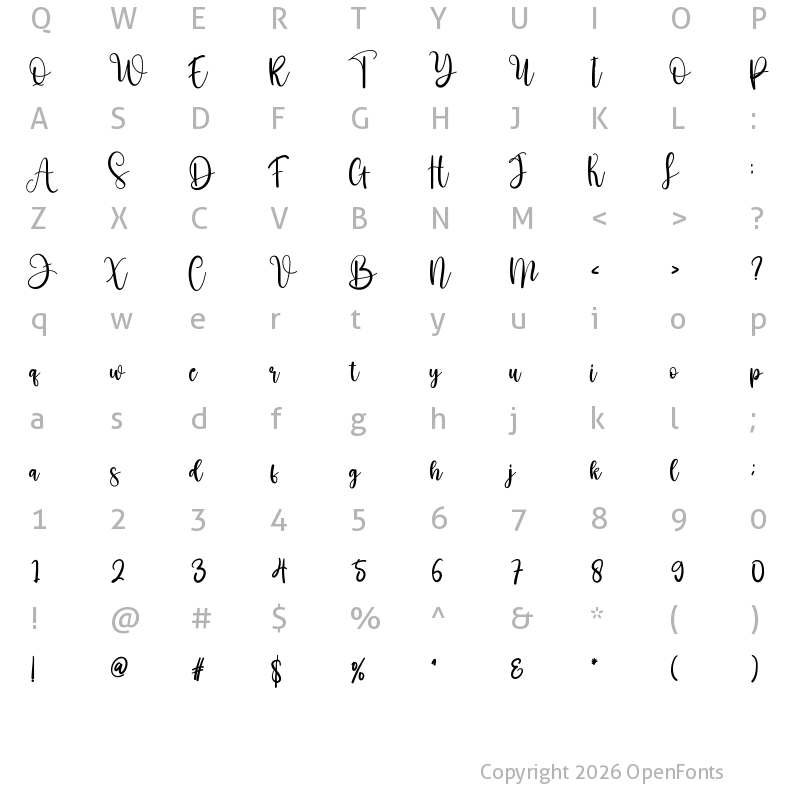 Character Map of Blackpink Regular