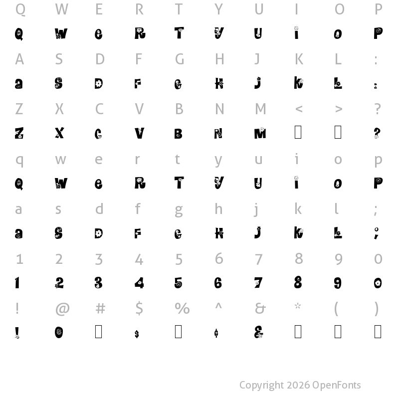Character Map of Blomster Normal