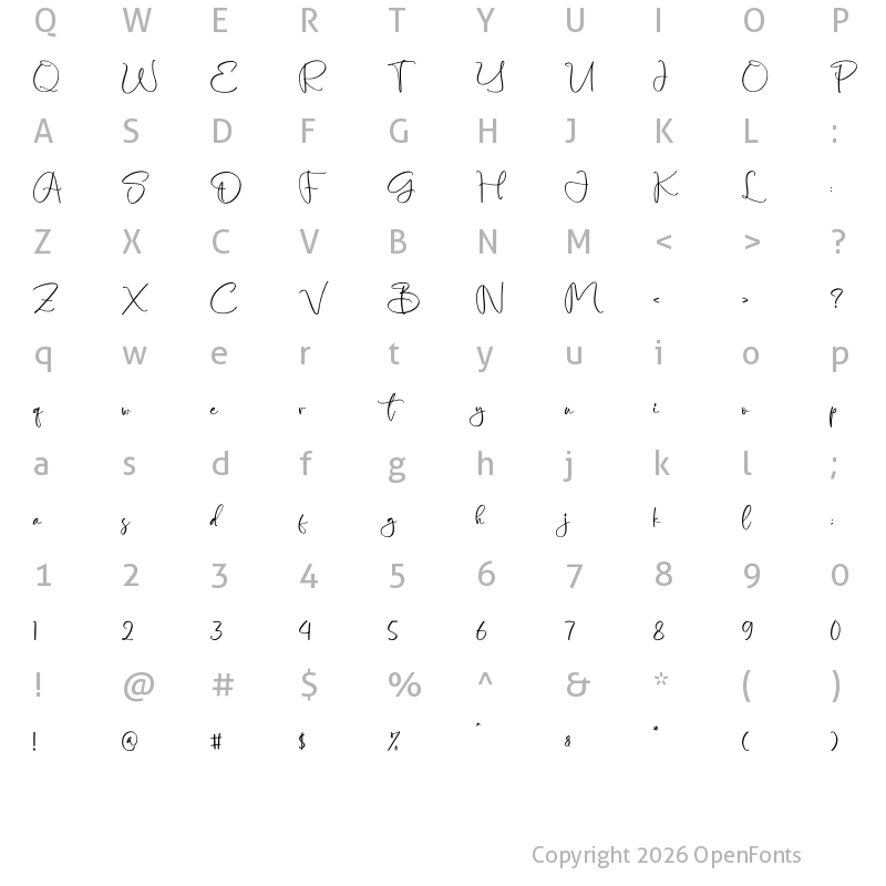 Character Map of Bloockwet Regular