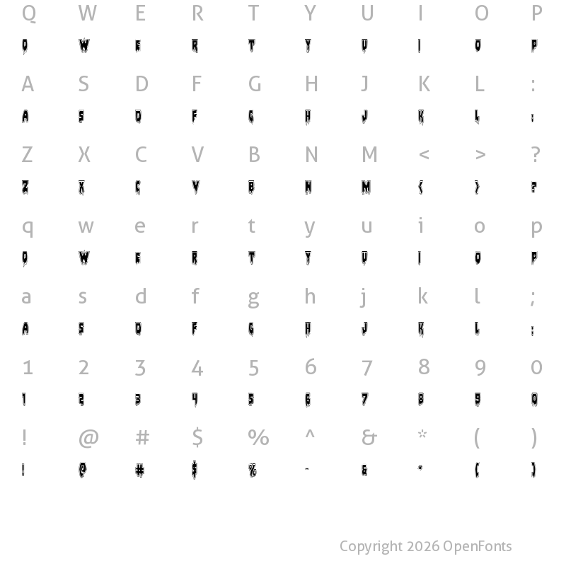 Character Map of Bloodlust Academy Regular
