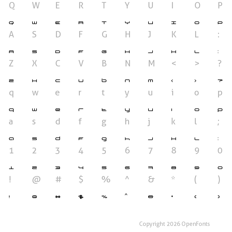 Character Map of BN 3rd Place Regular