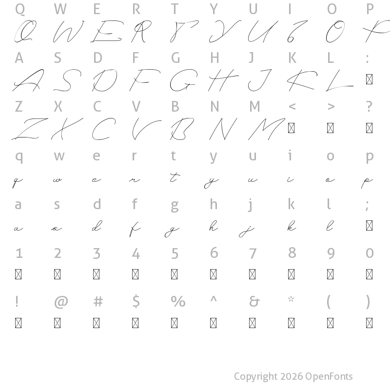 Character Map of Boelan Sabit Demo Regular