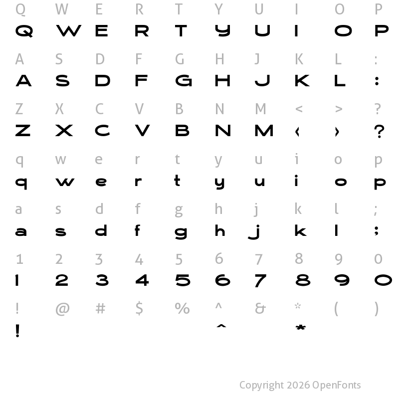 Character Map of Bohme Regular