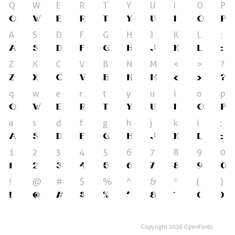 Character Map of Boldatin Extra Bold