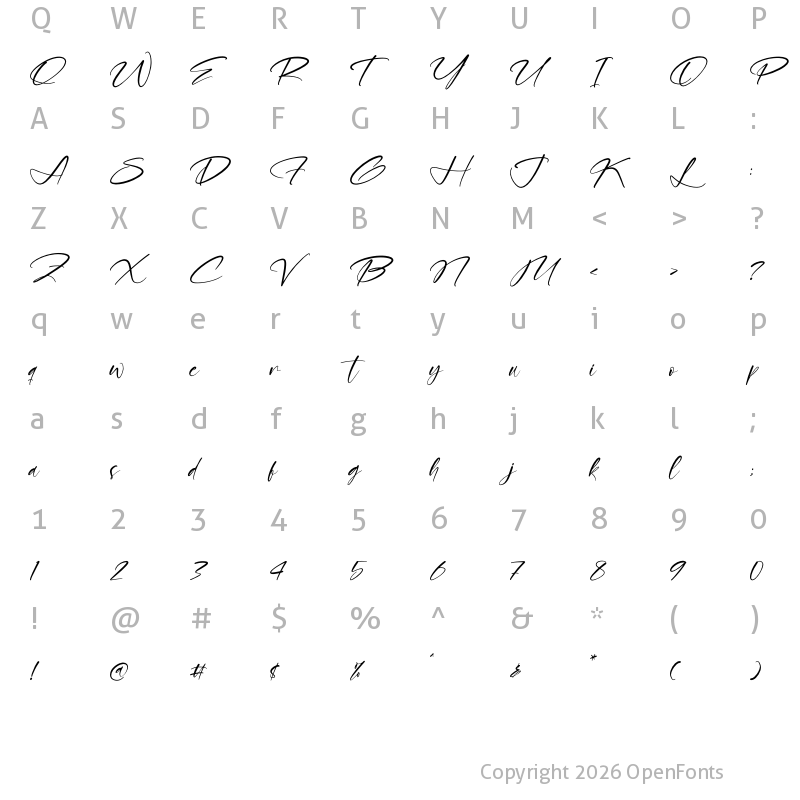 Character Map of Boldatope Regular