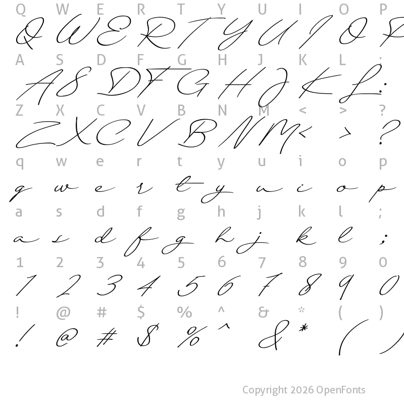 Character Map of Bonavista Regular