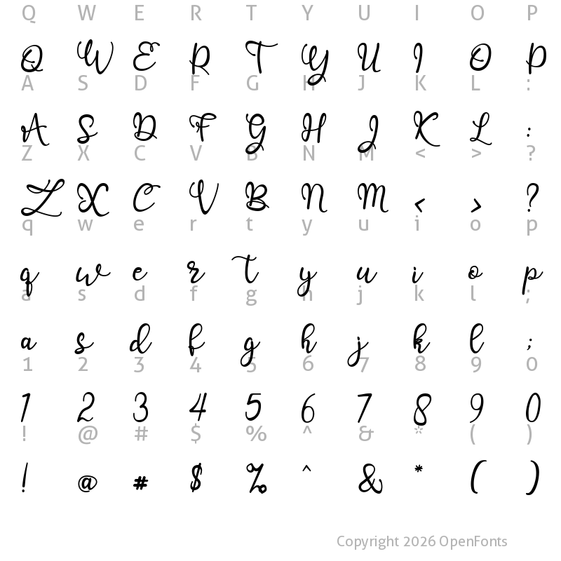 Character Map of bonitas Regular