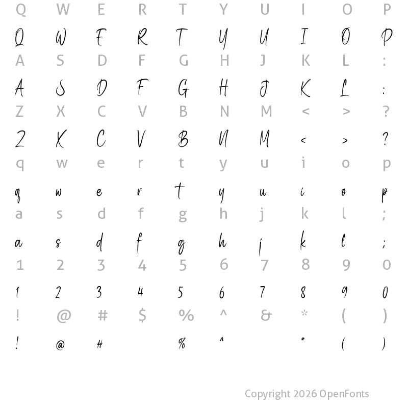 Character Map of Bostroom Regular