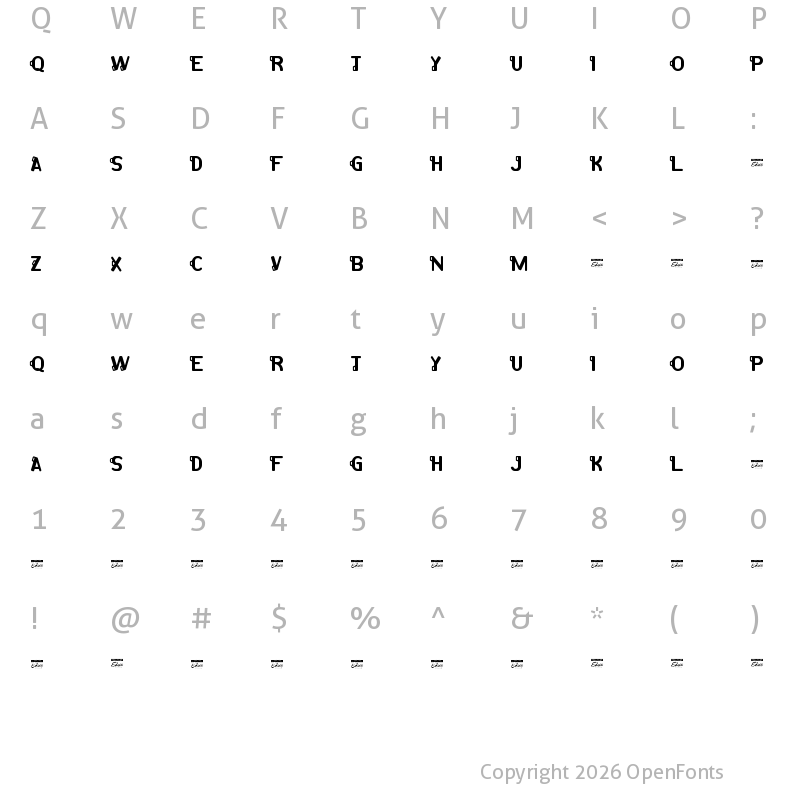 Character Map of BotnetDemo Regular