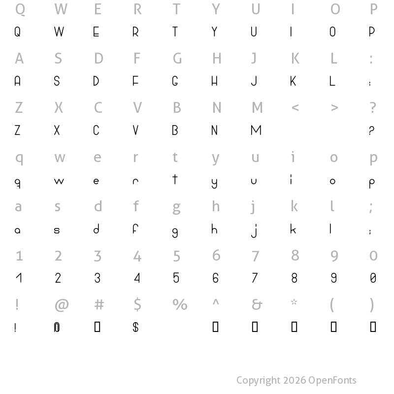 Character Map of Bowhouse Bold